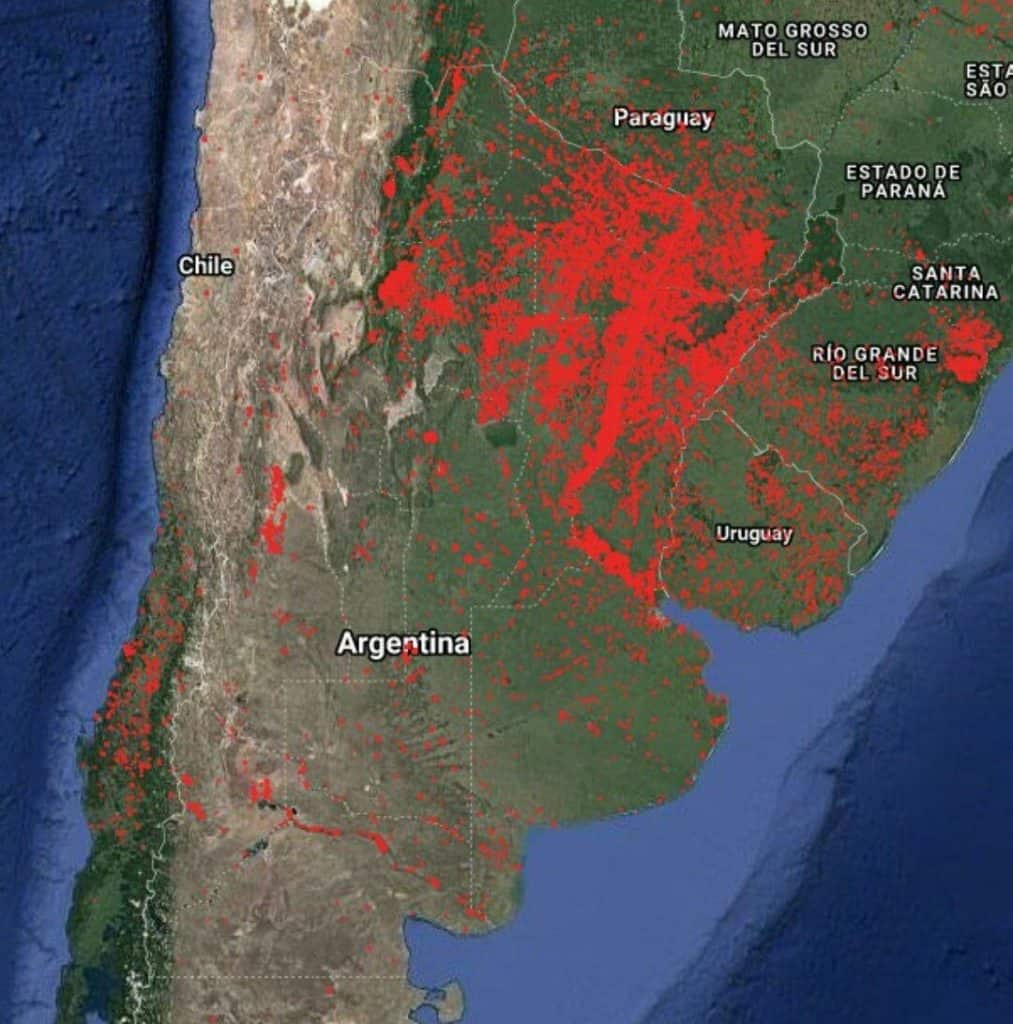 image incendios forestales en América Latina satelite 2