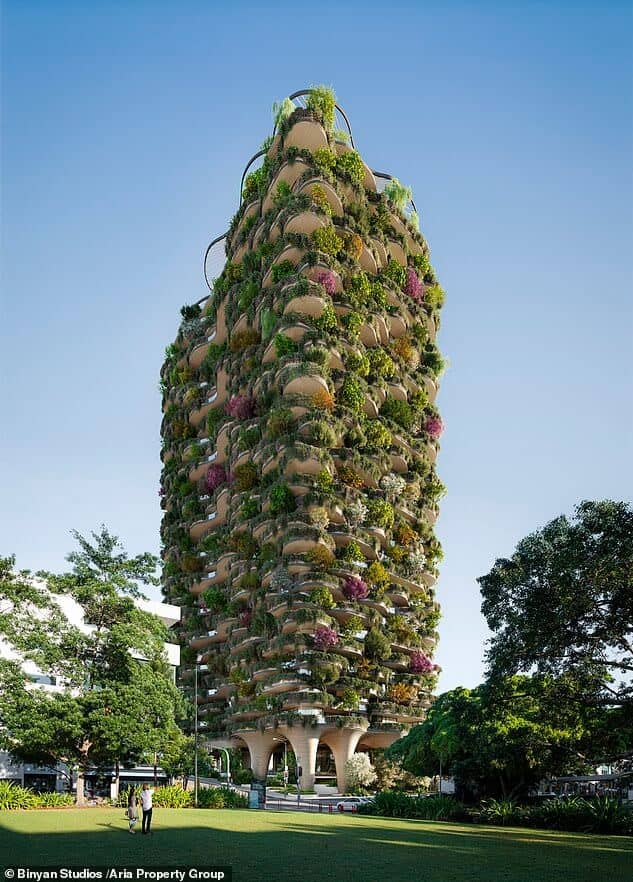 jardín vertical Este 'jardín vertical' de 30 pisos estará cubierto por más de 20,000 árboles y plantas Urban Forest