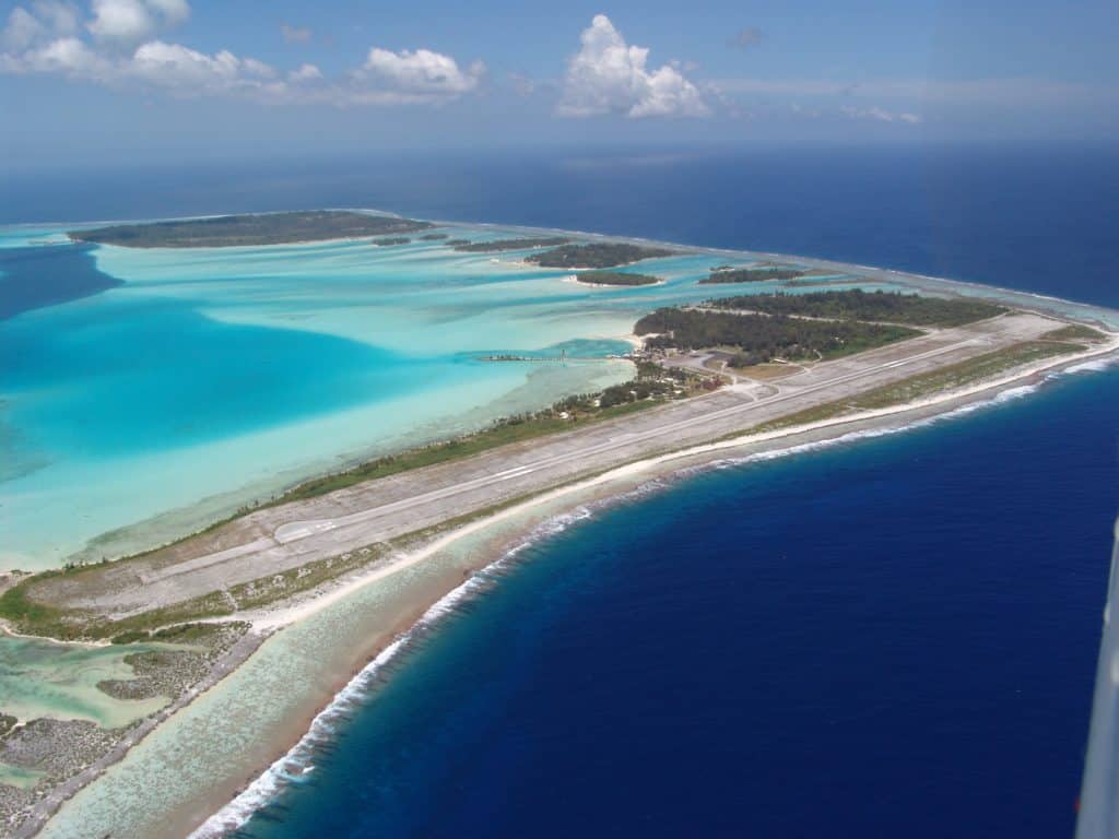 image Aerial view of Bora Bora Airport