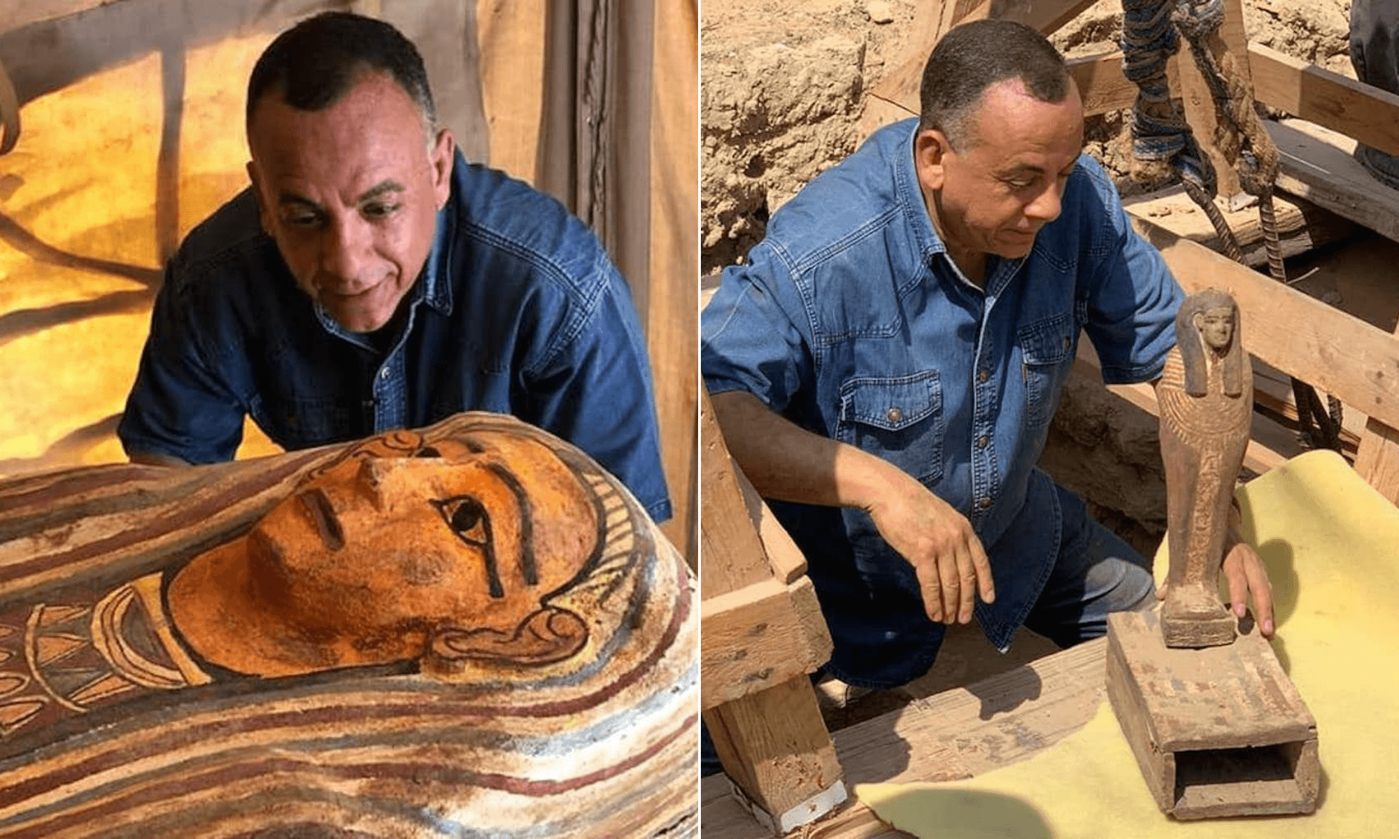 Descubren más de dos docenas de sarcófagos de 2.500 años en un sitio sagrado de Egipto