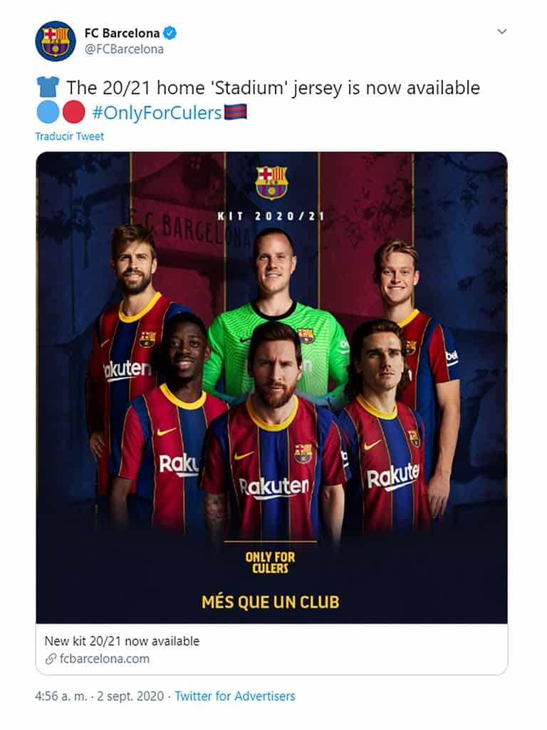 Viral: El Barcelona sacó a la venta su nueva camiseta con una imagen de Lionel Messi, a pesar de la polémica sobre su futuro