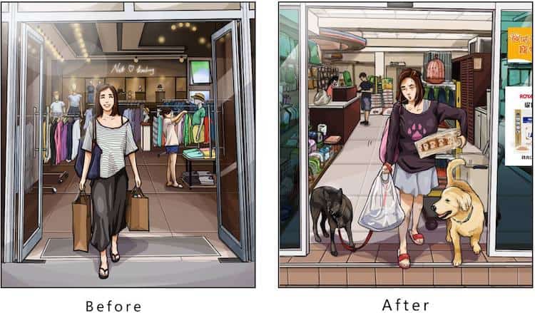 image tener una mascota Estas ilustraciones creadas por un artista taiwanes revelan como es la vida antes y despues de tener una mascota 13