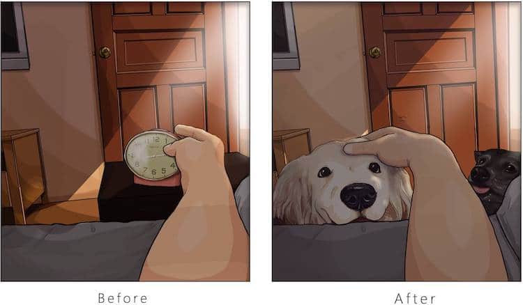 image tener una mascota Estas ilustraciones creadas por un artista taiwanes revelan como es la vida antes y despues de tener una mascota 14