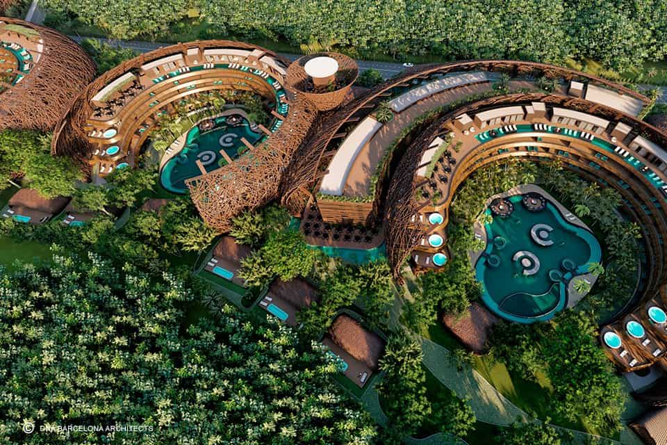 image hospedarse en Tulum Este eco resort con forma de nido podria convertirse en una nueva atraccion para hospedarse en Tulum 4