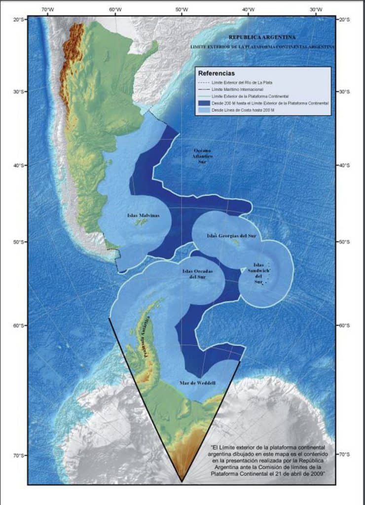 Argentina avanza en el diseño de un nuevo mapa para representar su disposición geográfica