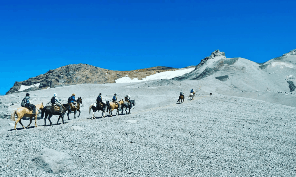 image documental Sobrevolando Cabalgatas al crater del volcan Copahue una experiencia poco tradicional para realizar en la Patagonia argentina 1