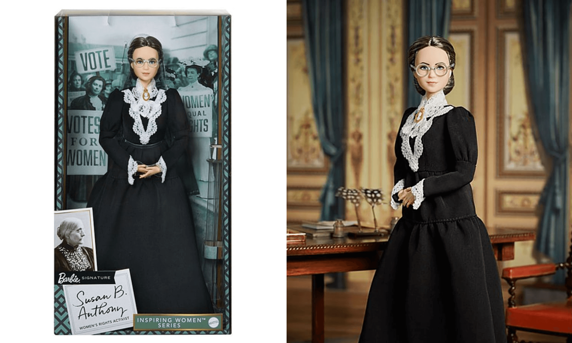 Mattel presenta una Barbie inspirada en Susan B. Anthony para celebrar el 100° aniversario del voto femenino en Estados Unidos 1