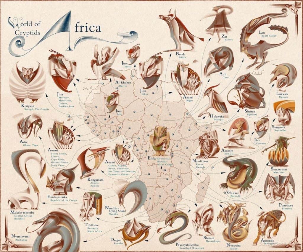 image criaturas míticas más famosas Mythical Creatures of Africa