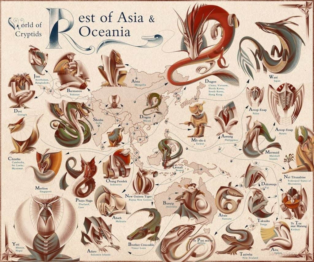 image criaturas míticas más famosas Mythical Creatures of Asia and Oceania