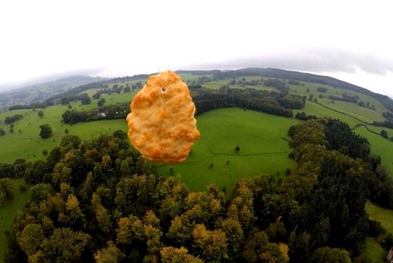 nugget de pollo al espacio