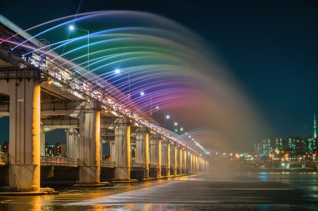 image Palm Fountain fuente corea del sur