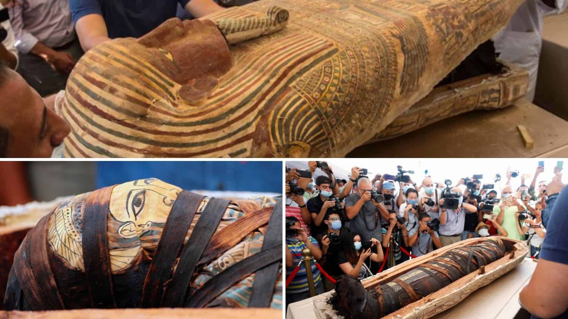 En Egipto revelaron una colección de 59 sarcófagos que datan desde hace más de 2500 años