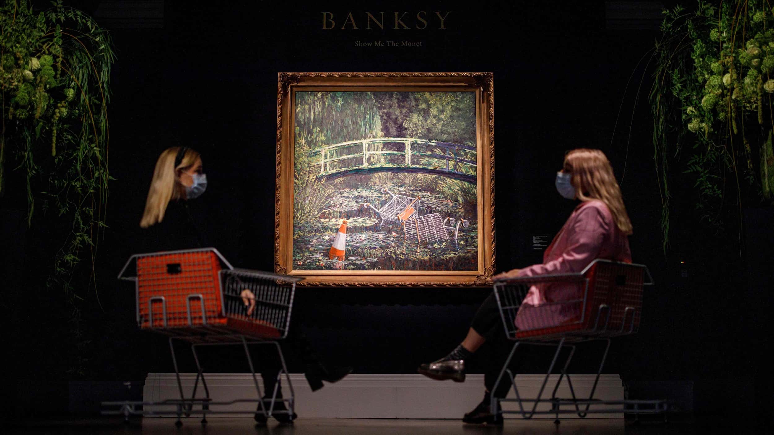 La pintura de Banksy 'Show me the Monet' fue subastada por casi 10 millones de dólares