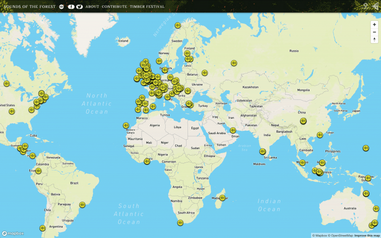 Sounds of the Forest: un mapa interactivo te permite escuchar sonidos de bosques de alrededor del mundo