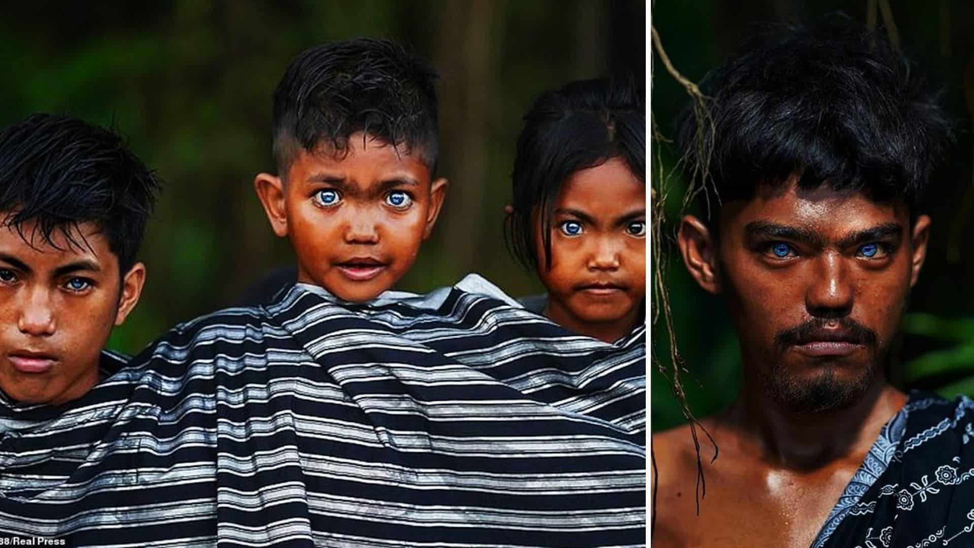 Las personas de una tribu de Indonesia tienen los ojos color azul eléctrico, casi turquesa, debido a una mutación genética