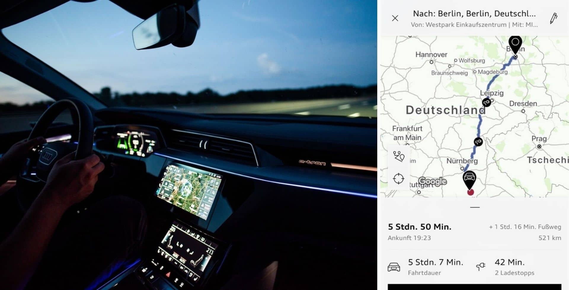 e-tron Route Planner