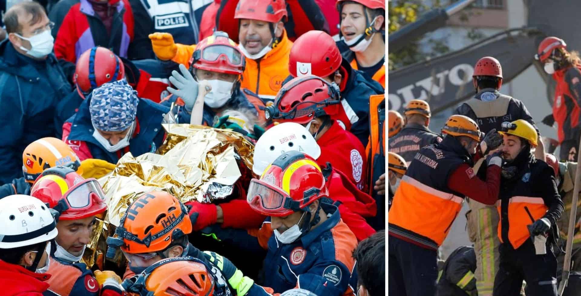 Lograron rescatar a una niña de los escombros casi tres días después del terremoto en Turquía