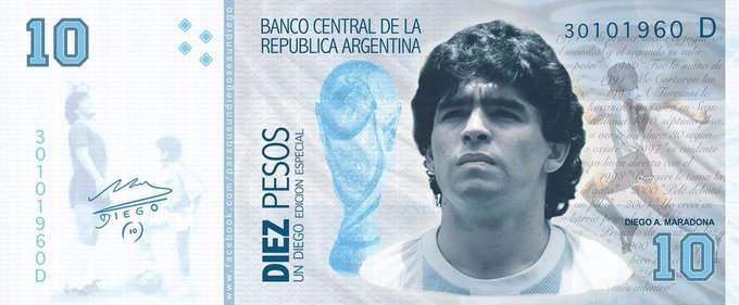 Argentina tras la muerte de Diego Maradona: Piden que el billete de 10 pesos tenga su imagen 