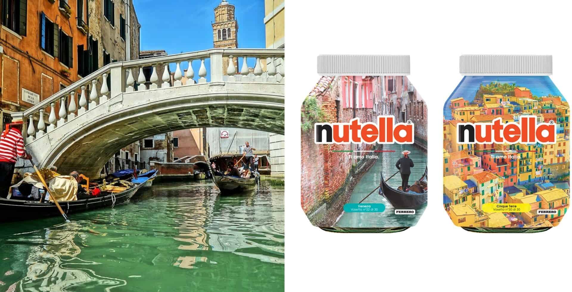 Nutella cuenta con una edición especial de 30 ejemplares que celebran lugares de Italia