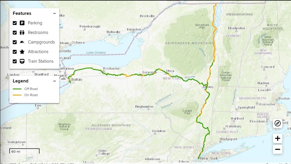 Empire State Trail: el sendero de 1200 kilómetros que va desde Nueva York hasta Canadá 