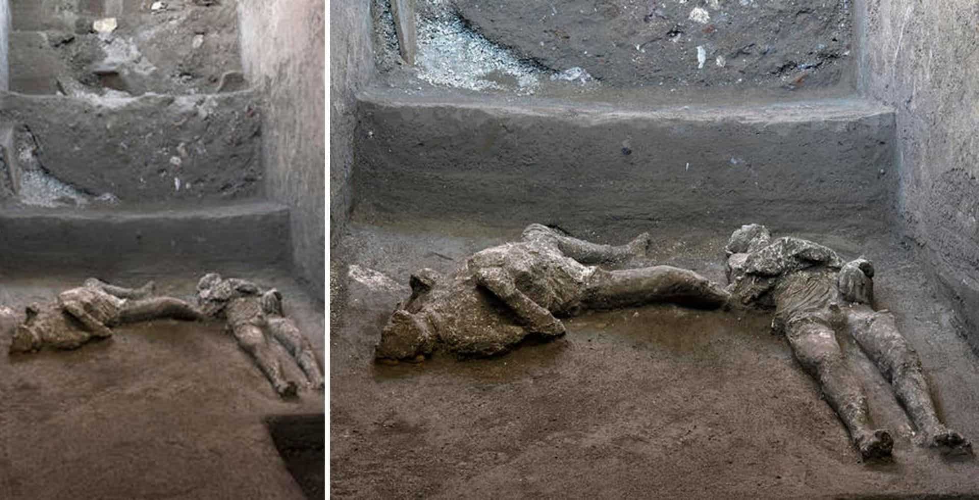 Italia: descubrieron restos de dos víctimas de la erupción del Monte Vesubio en las ruinas de Pompeya