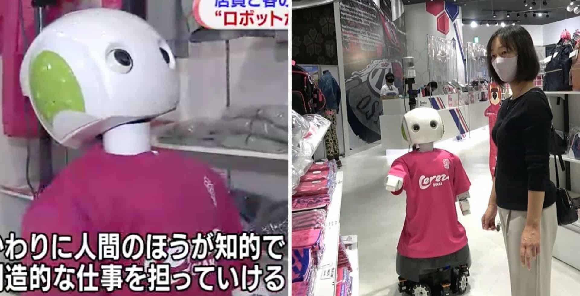 Japón: un negocio de Osaka cuenta con su propio robot que se encarga de pedir a los clientes que usen mascarilla y que cumplan con la distancia social