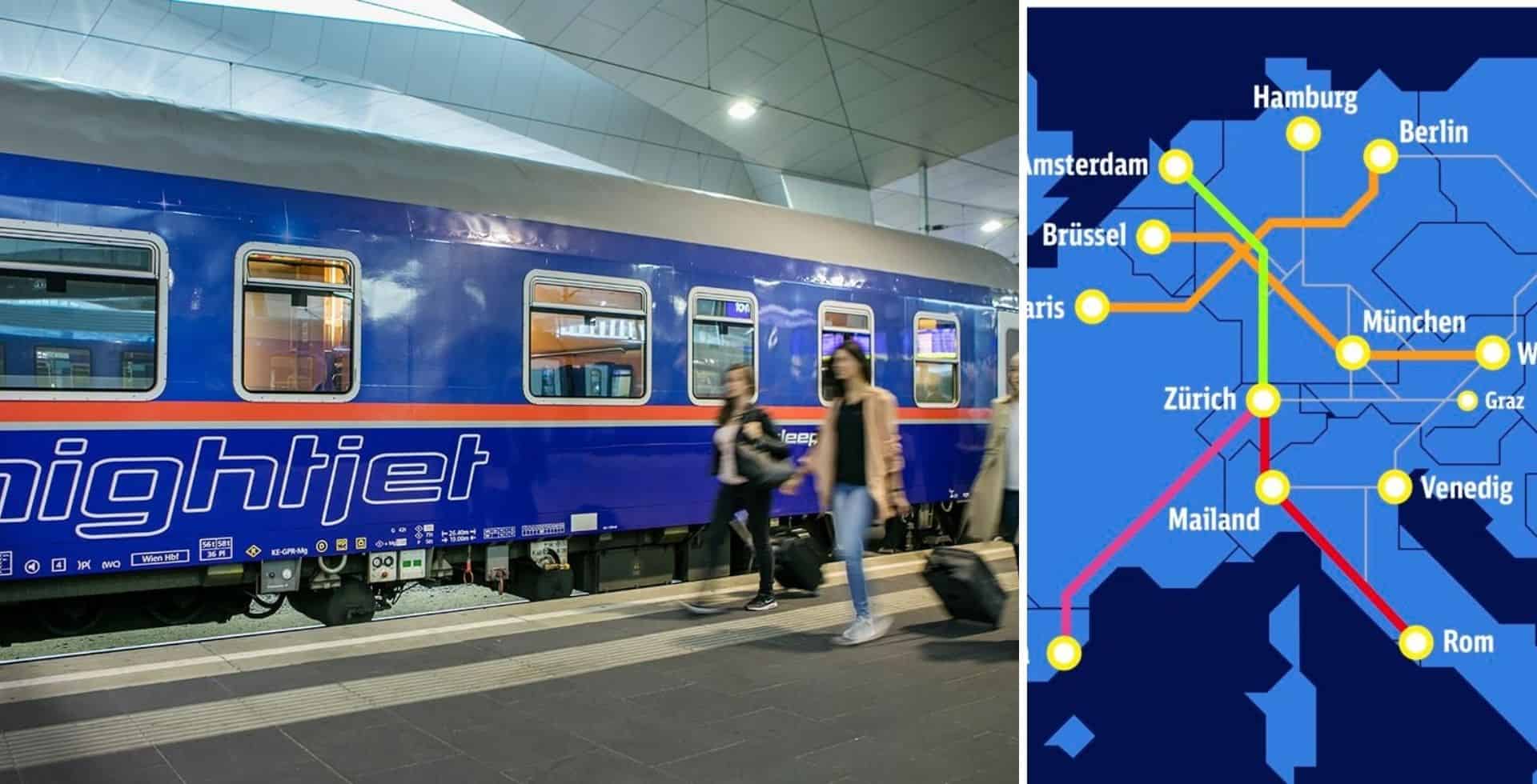 Europa contará con nuevos trenes nocturnos que conectarán 13 destinos diferentes