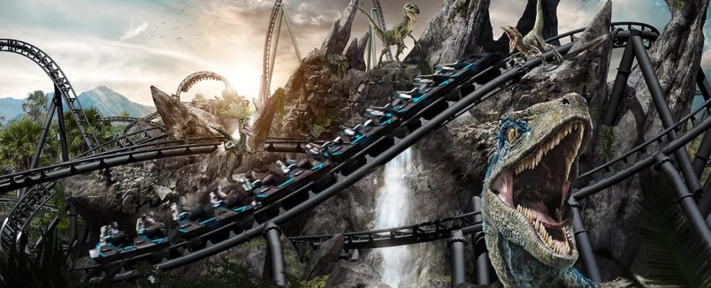 Así será la montaña rusa Jurassic World VelociCoaster que estará disponible en Universal Orlando en 2021