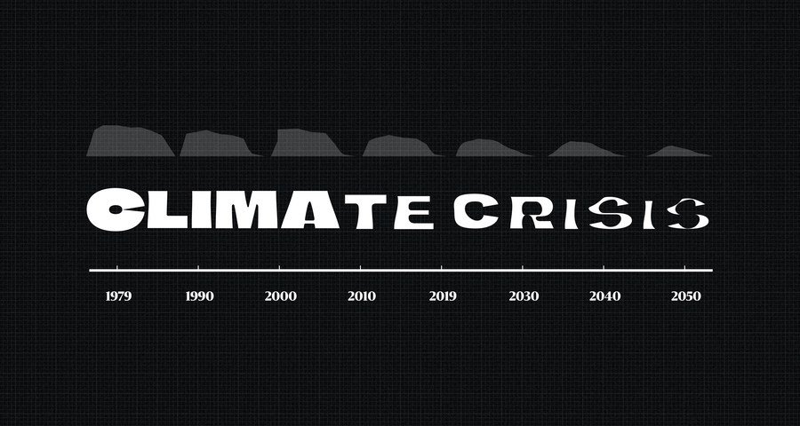 Periódico finlandés lanza "The Climate Crisis Font", una tipografía que refleja el ritmo del calentamiento global a través del grosor de sus letras