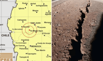 FOTOS Registran un terremoto de 6.4 grados en la escala de Richter en San Juan, Argentina