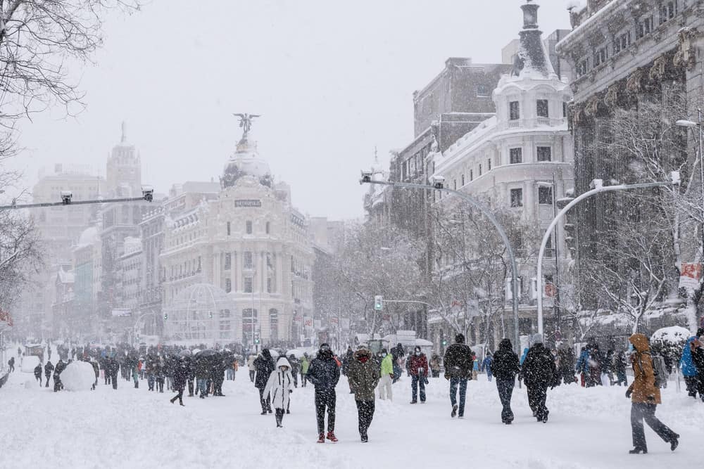 image calles de Madrid GALERIA Lo que Filomena dejo en las calles de Madrid 3 las mejores fotografias de una ciudad tenida de un historico temporal de nieve