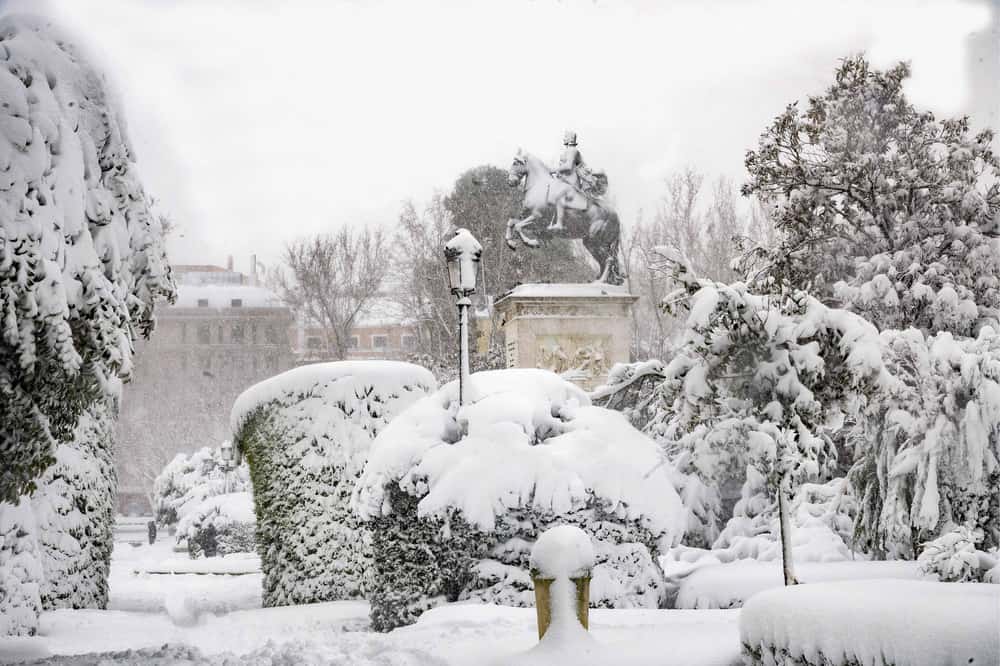 image calles de Madrid GALERIA Lo que Filomena dejo en las calles de Madrid 7 las mejores fotografias de una ciudad tenida de un historico temporal de nieve