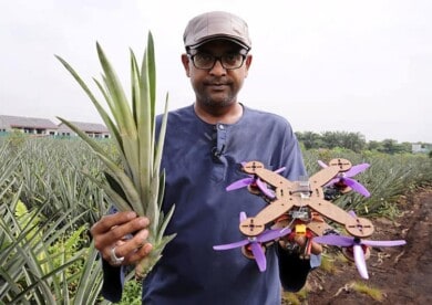 Investigadores malayos utilizan la fibra de las hojas de piña para producir piezas para drones 1