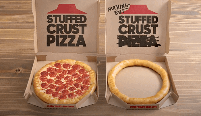 image Pizza Hut Pizza Hut lanza un aro de corteza rellena sin pizza para celebrar el 25 aniversario de su Stuffed Crust