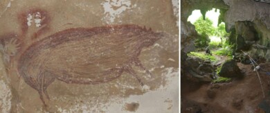 Descubren una obra de arte rupestre en una cueva de Indonesia y sería la más antigua del mundo