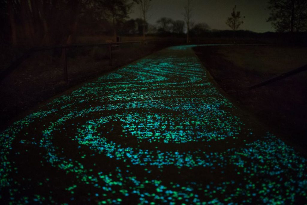 ciclovía inspirada en la 'Noche estrellada'