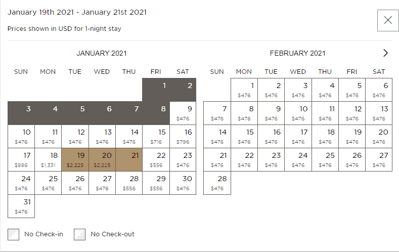 Uno de los hoteles de Donald Trump aumentó sus precios para la fecha de inauguración de Joe Biden