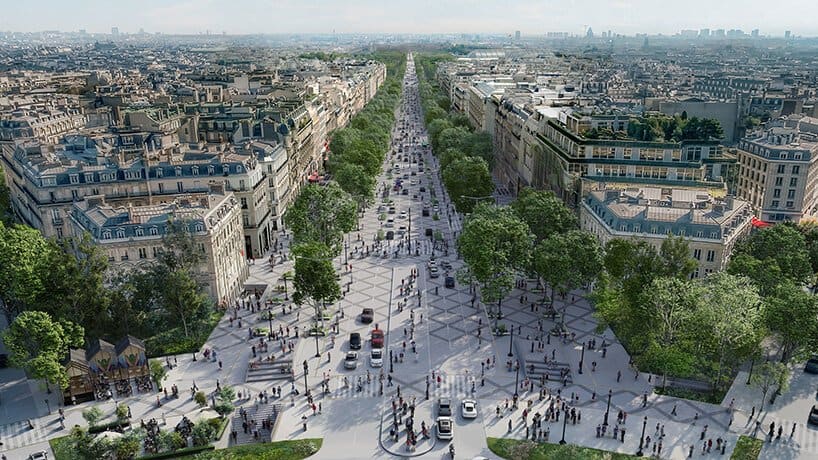 París planea convertir los Campos Elíseos en un 'extraordinario jardín'