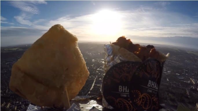 Un restaurante de Inglaterra quiso enviar su comida al espacio y aterrizó en Francia