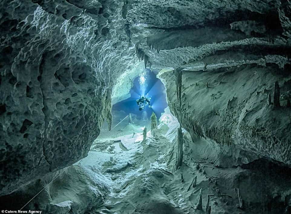 Martin Broen Intrépido buzo capturó en imágenes el impresionante laberinto de cuevas submarinas que se encuentra debajo de la Riviera Maya Martin Broen