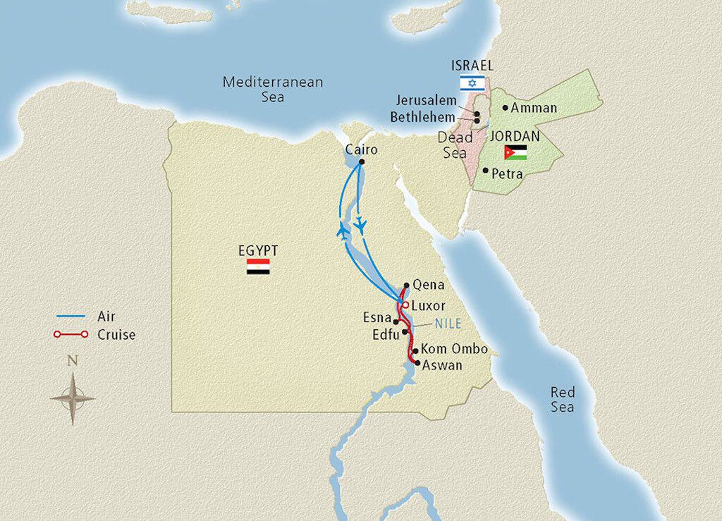 image crucero de lujo Viking Cruise Sailing the Nile itinerary 1