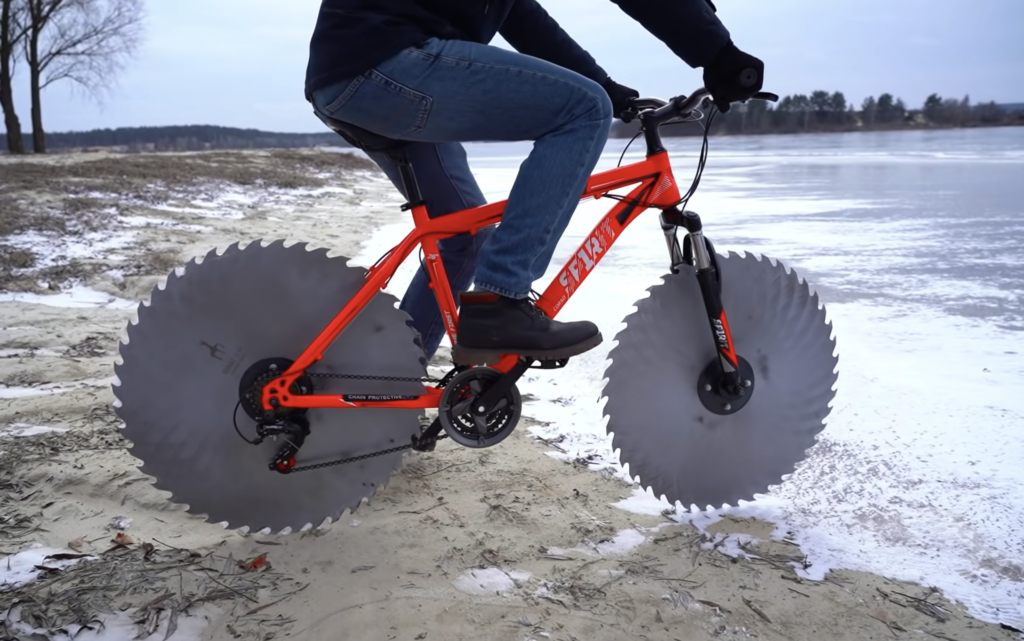 Bicicleta para andar sobre hielo