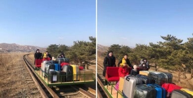 [VIDEO] Diplomáticos rusos utilizaron un carro de ferrocarril para salir de Corea del Norte debido a las restricciones por COVID-19