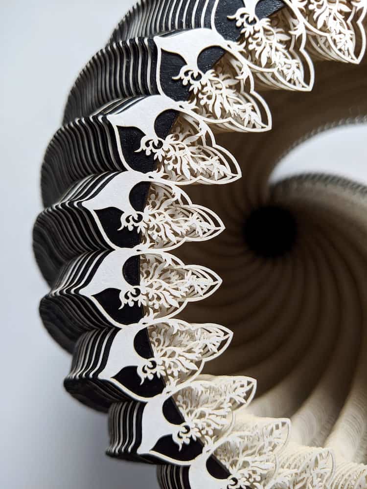 image recipientes de papel ibbini studios symbio vessels intricate laser cut paper forms 7