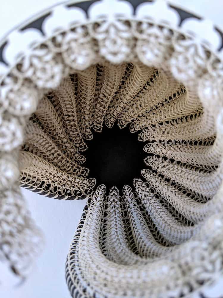 image recipientes de papel ibbini studios symbio vessels intricate laser cut paper forms 9