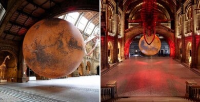 El Museo de Historia Natural de Londres cuenta con una réplica gigante de Marte como homenaje a la nueva misión de la NASA