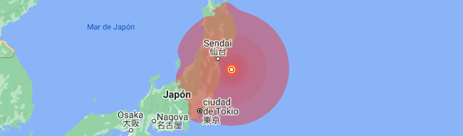 Un terremoto de 7.3 de magnitud ocurrió en la costa este de Japón