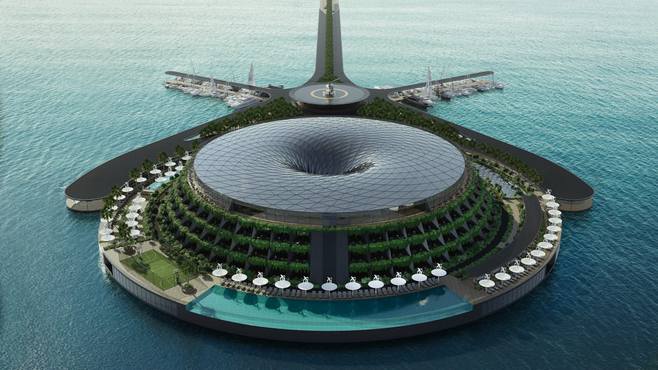 Eco-Floating Hotel: un lujoso hospedaje de cinco estrellas, flotante y ecológico en Qatar