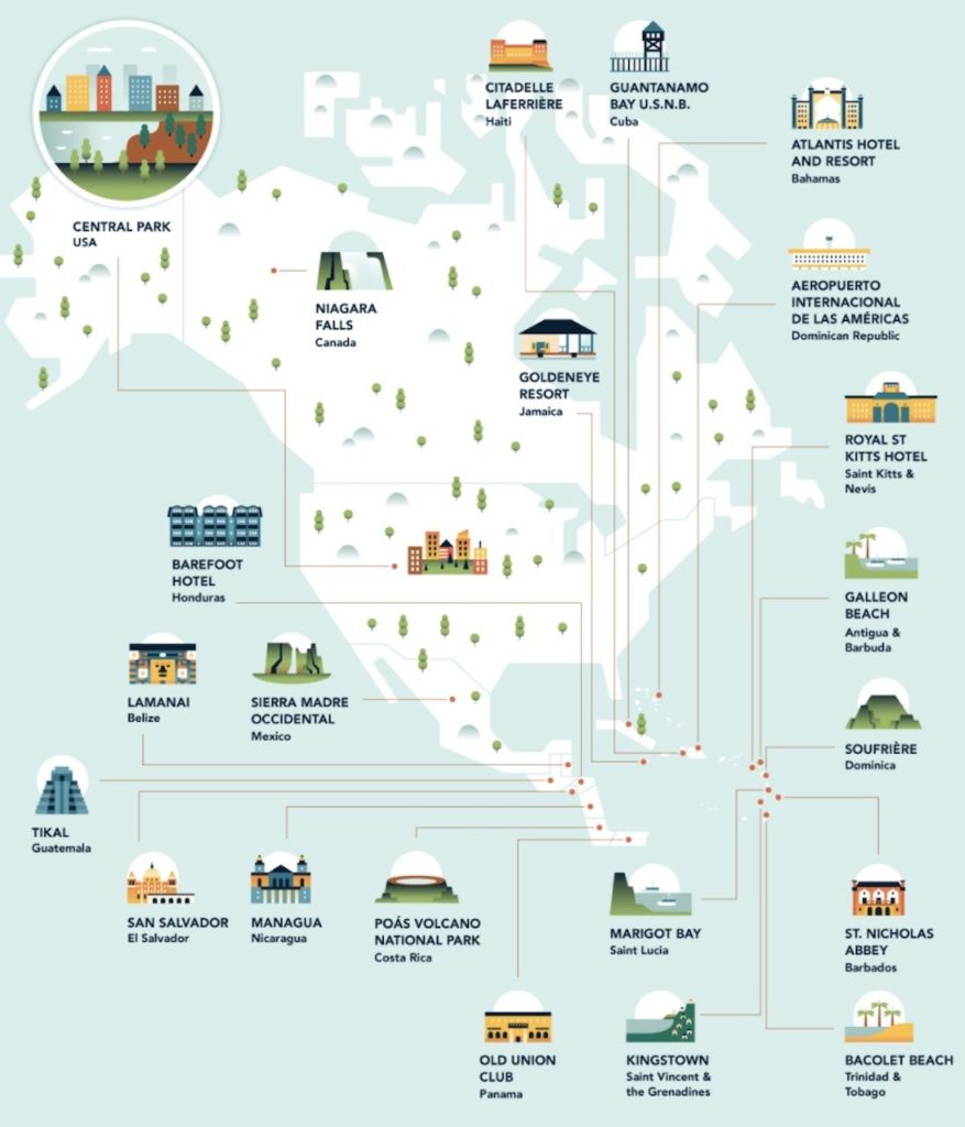 image lugares de filmación Most filmed locations in every country North America