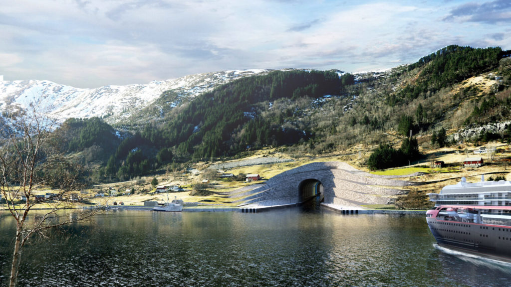 La costa oeste de Noruega albergará el primer túnel del mundo para barcos grandes: su construcción comenzará en 2022